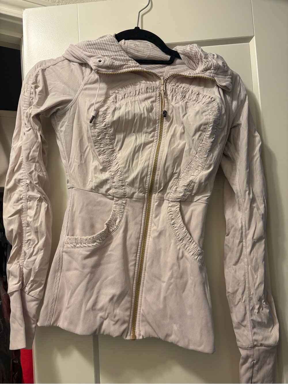 lululemon athletica Pale Pink Hooded Zip Jacket